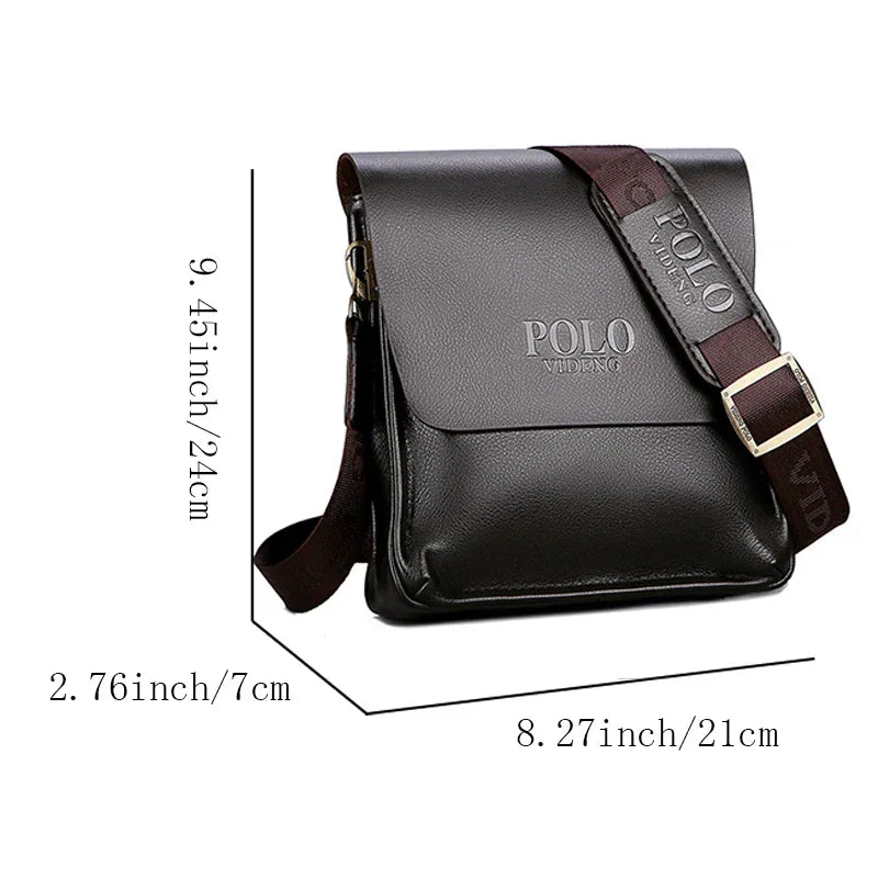 Casual Business Polo Shoulder Bag Paul Vertical Leather Bag Men'S Official Document Crossbody Bag Trend